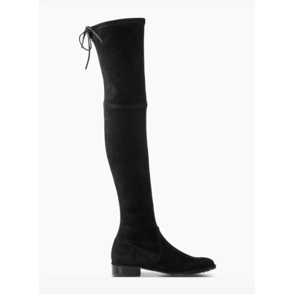 New Stuart Weitzman Lowland Black Suede Over The Knee Boots Size 9.5 Womens $950